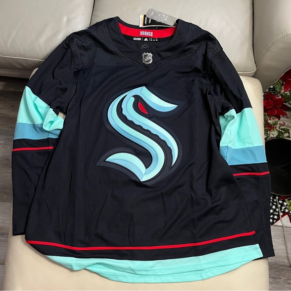 NWT - Adidas NHL Seattle Kraken Premium Home Jersey - Size 54/XL - Picture 4 of 16